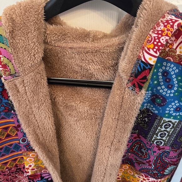 Colorful Patchwork Hooded Jacket - Picture 2 of 3